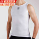 Tiaodegao sweatshirt men's quick-drying breathable vest bottoming top sleeveless road cycling jersey summer vest sweatshirt white 2XL suitable for 70-75kg