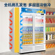 北极熊（BEIJIXIONG）展示柜冷藏柜冰柜商用饮料柜直冷风冷风直冷保鲜柜超市玻璃门冰箱立式啤酒柜 双门下机循环风冷蓝白款（688L）
