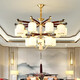 OPP-Beleuchtung (Opple) 2025 neuer Stil Abwärts alle Kupfer New Chinese Style Wohnzimmer Kronleuchter chinesischer Stil High-End-Atmosphäre Villa Restaurant Tea Room Hall 9889-15 Köpfe mit Kupfer Vollspektrum dreifarbig LED LED LED