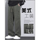 Semir American work pants men's spring and summer new loose straight paratrooper pants army green charge sports wide-leg casual pants 9856 black M 90-105Jin [Jin equals 0.5 kg]