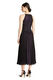Halston Women's Mid-Length Cocktail Dress Pleated Sleeveless Flared Skirt Party Formal Black/Fuchsia 12