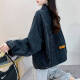 S.SOFEA牛仔外套女原宿风2025秋装棒球服韩版宽松 9926#图片款【蓝色】 S 【建议80--100斤】