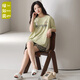 Green Modal summer thin pajamas women's short-sleeved shorts can be worn on the outside for simple two-piece suits for girls' home clothes QQB6630 women M