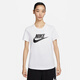 耐克（NIKE）ESSENTIALS女子印花T恤秋季纯棉休闲轻便柔软舒适DX7907 828柔和橙 2XL