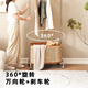 
Original solid wood coat rack cherry wood rattan hanger bedroom storage rack movable L9221