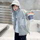 Balabala children's clothing boys summer sun protection jacket 2025 new medium and large children summer boys thin style breathable waterproof gray 170 cm