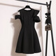 Qian Chenyi Französischer Temperamentanzug Rock Super schöne weiße Kleid Sommer Satin Kleid kleines schwarzes Kleid schwarzes Kleid (Version) High-End-Exquisite/College-Stil M (85-100jin [Jin gleich 0,5 kg])