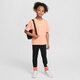 Nike (NIKE) official basic T-shirt for girls and young children summer pure cotton casual round neck knitted cotton IM4494 844 apricot flour 110 XS