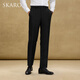 SKARO Mr. Lei's same style men's trousers business formal fit straight straight drape black wool suit trousers black SKD111-2 (slim version) 46 = 32 yards = 2.46 feet = 82 waist