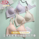 浪莎（LangSha）舒适提拉无痕内衣女小胸聚拢收副乳防下垂大码无钢圈运动背心胸罩 嫩肤粉+素雅黑【品质升级版】 XS 【24/65】