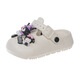 HUALIN FASHION Children's EVA slippers anti-slip cartoon hole shoes for indoor and outdoor babies wearing white 24 -25
