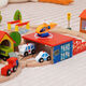 Holz kleiner Zug Hape Gleis Set Magnetic Lokomotive 3-5-7 Jahre alte Jungen Bausteine ​​Kinderspielzeug Brio 69 Steckstücke zur Lieferung von Elektroautos