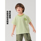 Wen Xiaoying Hello Ying Right Boy européen T-shirt à manches courtes Nouveaux vêtements d'été Vêtements d'enfants pour enfants Bébé de garçon Summer Summer U15839 Beige 90 cm