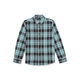 VOLCOM big boy Caden plaid long-sleeved flannel shirt medium blue L