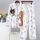 
Yalu Modal Spring and Autumn Men's Pajamas Long Sleeve Long Trousers Student Cartoon Plus Size Teenager Men's Home Clothing 9901 Men's L (100-125)Jin[Jin equals 0.5 kg]