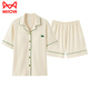 Catman (Miiow) Paar Pyjamas Sommer reines Baumwollshorts Einfache Strickjacke kann außen für Männer und Frauen Sommermodische Heimkleidung x12706-12806# M Frauenstil getragen werden: