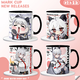 Puban Mingchao Zanni Xiakong Cup Peripheral Anime 2D Game Peripheral Water Cup [Weiße Hand] DR6198 Exquisite Tasse [Single Cup + Löffel + Tasse Deckel]