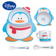 Disney -Cartoon Bambusfaser Kindergeschirrs Set Haushaltssaugung Cup Bowl Baby Plaid Teller Baby ergänzende Lebensmittelschale Löffel Little Wale 02 Wert 5 Stück Set Set