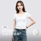 Warrior Slim Fit Square Neck Short Sleeve T-Shirt Women's 2026 Summer Versatile Casual Temperament Top Fashion Simple Women's Clothing