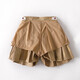 Pushui Fangfing Girls Plissee Rock Khaki Grundschule Rock Sommerschule Uniformrock 6627 Black 100 cm