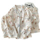 S.Sofea Cloud Cotton Pyjamas für Frauen Sommer Welpe Cartoon Kurzärmelte dreiteilige Heimkleidung für Outdoor-Kleidung 9904# Corgi 170 m