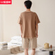 恒源祥2025新款睡衣男士夏季薄款纯棉短袖短裤家居服夏天大码可外穿套装 棉-男687 XL [建议:120-140斤]