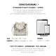 Cinvaikrose Bag Damen 2025 Neue Modekette Eimer Tasche Echtes Leder handgeedeltes Crossbody-Tasche Weiß weiß