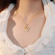 Fanzhe Poetry Authentic Hetian Jade Pendant Peace Buckle 18K Gold Necklace for Women 2025 New Light Luxury Niche Birthday Gift for Girls Air Delivery Next Day Ruyi Jade Snake Peace Buckle Pendant 18K Gold Necklace