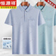 Hengyuanxiang im mittleren Alter von Männern Revers kurzärmeligte T-Shirt Daddy Anzug Sommerdünn Polo-Hemd mittlere und ältere Eis Seiden halbärmelige Männer alte Mann T Ice Seide-9923 Rose Rot wahres Taschen M 48/165