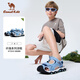 Camel (CAMEL) children's sandals summer casual beach shoes Baotou anti-collision anti-slip school shoes for middle and older children blue-D65B240047 34