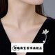 Lierui Yinghe S925 silver brooch, high-end women's delicate and luxurious temperament corsage, niche design, white gold