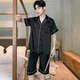 莫代尔2025新款冰.丝睡衣男士夏季天薄款短袖青少年宽松可外穿家居服套 凉感冰丝G723 L (建议身高170左右，体重100-