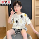 Yalu Spider-Man boy pajamas summer thin pure cotton short sleeve 2025 new children big children summer boy teenager TN-653 170 size 16 [height 135-145cm weight 65