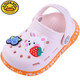 
G.DUCKKIDS Children's Sandals 2021 New Summer Princess Baotou Cave Shoes Baby and Toddler Anti-Slip Soft Sole Children's Baby Sandals Pink 18 Size Size About 12cm in length