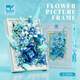 13060 Bausteine versammelten Bausteine Rosen dreidimensionale Fotorahmen Desktop-Ornament Geschenke Meiji 13063 Gold und Lila
