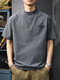 Kazuki Kuraishi Camisa de polo masculino 220G Camiseta de manga corta de peso corto americano Henry