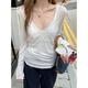 Rongxitu (Rongxitu) Protección solar de estilo coreano Camisa versátil de manga larga para mujeres, cuerpo delgado, suspender de encaje, blanco 15567# s