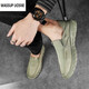 Wassup uosne vieille chaussures en tissu beijing chaussures de la tendance d'été des hommes Chaussures de toile hommes paresseux conduisant la semelle douce pas de lacets légers et respirant ys9901 noir 40