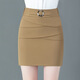 S.SOFEA high waist short skirt makes you look slim and versatile professional black black 9906 L 100-110Jin [Jin equals 0.5 kg]