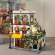 
Cute home building blocks street view garden hotel assembled toys house villa girl model ornaments New Year birthday gift children Wangwang apartment-1048 pellets Delivery lighting