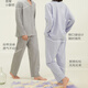 Hengyuanxiang a cuadros Pajamas Pajamas Men y mujeres Caballero de ropa de manga larga de primavera y verano