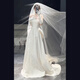 Wenmi fishtail wedding dress bridal main yarn high-end tube top satin light dress for women 2025 new simple texture engagement outing white small tail no free veil S