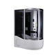 JOMOO shower room overall bathroom curved fan-shaped with bathtub steam integrated enclosed glass shower room home bath room 80*130 photo left and right notes Contains steam