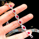 HEEKAIYI Ruby Bracelet for Women Pigeon Blood Red Diamond Luxury Jewelry Chinese Valentine's Day Birthday Gift for Wife Selected 7.2 Carat Mozambique Pigeon Blood Ruby Bracelet
