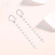QIANSHU PT950 Platinum Ear Hooks Women's Platinum Long Earrings Tassel Earrings Simple Earrings PT950 2.6-2.69 g