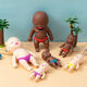 Internet celebrity's popular palm-pinch early education educational doll to vent toys small doll puzzle, a black baby pinch fun