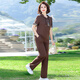 
Ziyan middle-aged and elderly mother sports suit for women 2025 summer new 50-year-old middle-aged women's clothing fashionable two-piece suit for women 831 black 2XL (recommended 100-115Jin [Jin equals 0.5 kg])