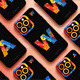 
Rich Apple series mobile phone case iPhone16Promax liquid silicone 15plus soft shell new 16e creative painted simple couple men and women high-end feeling will not hit the shell Angel eye liquid silicone black [jtGJ691] iPhone 16