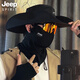 JEEP SPIRITJEEP遮阳帽防紫外线防晒面罩男女通用潮流户外礼物 浅灰三件套(687款)可调节
