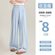 Pitt Pitt girls' pants for summer thin 2025 new children's summer fast-drying wide-leg pants for girls' big children's ice silk shan Ben pants 15106 purple + 9889 white [set] 140 cm